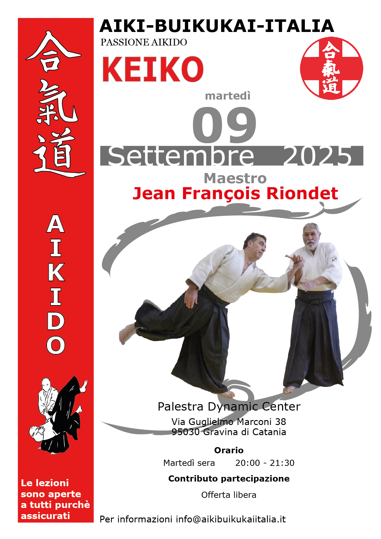 Lezione di aikido col Maestro Jean-François Riondet